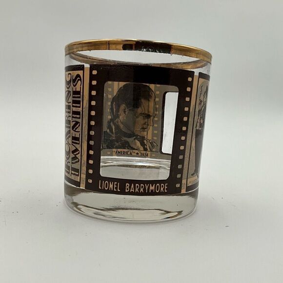 ROARING TWENTIES Silent Film Actors Whiskey Glasses - Picture 3 of 7